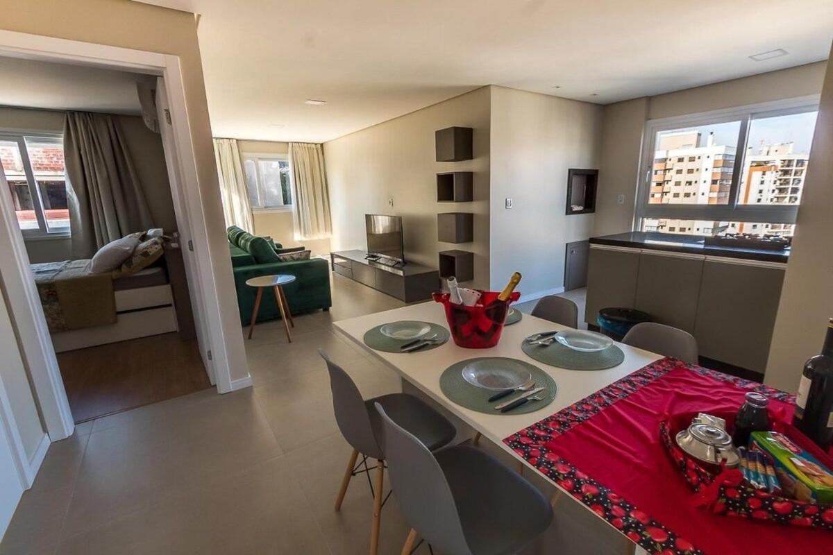 Dallas Apartamentos Na Via Gastronomica-Estacionamento-Amplos E Equipados-Wifi Bento Goncalves Luaran gambar